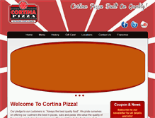 Tablet Screenshot of cortinapizza.com